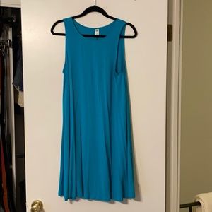 Old Navy teal swing dress